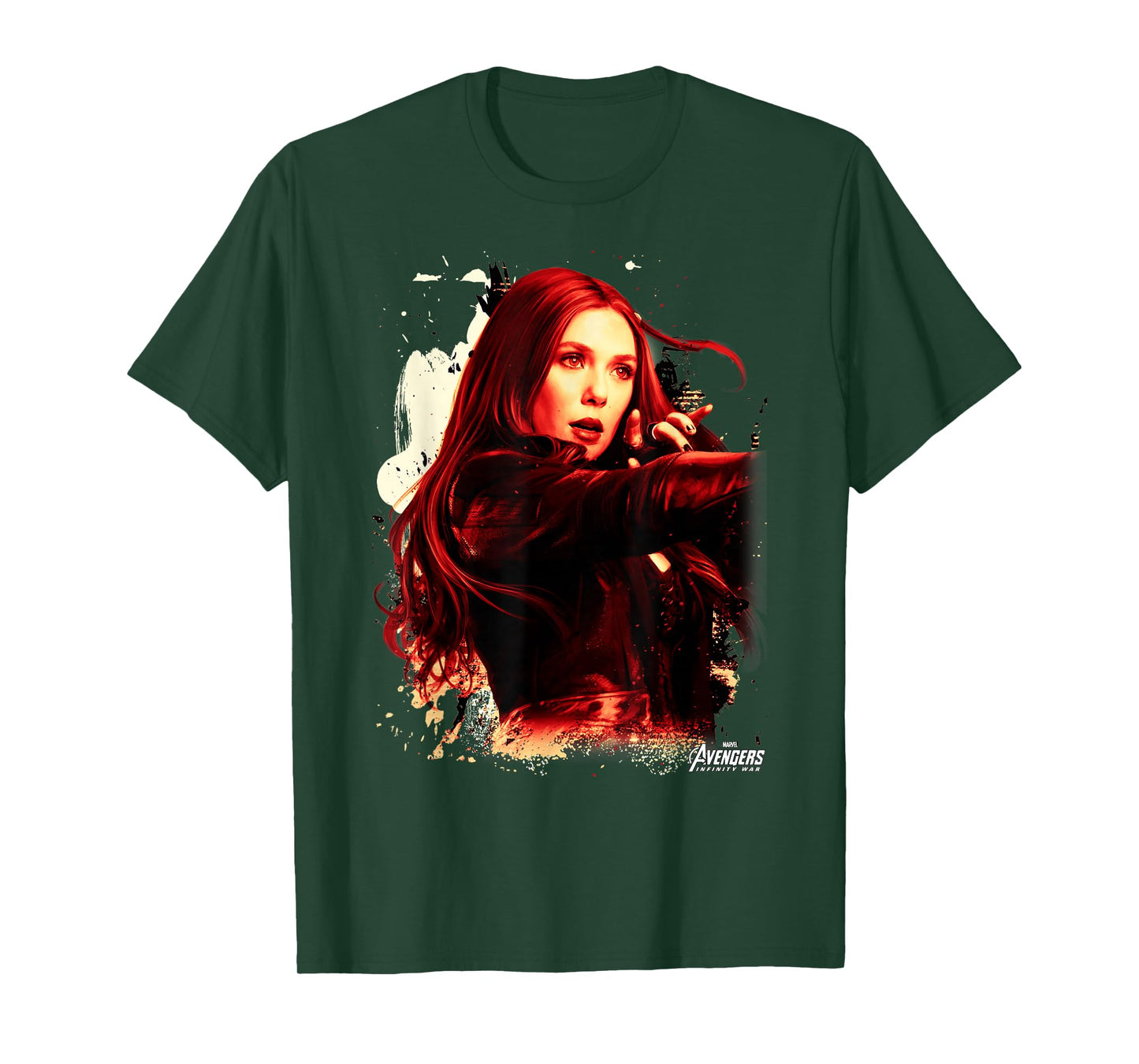 Marvel Infinity War Scarlet Witch Portrait Graphic T-Shirt T-Shirt