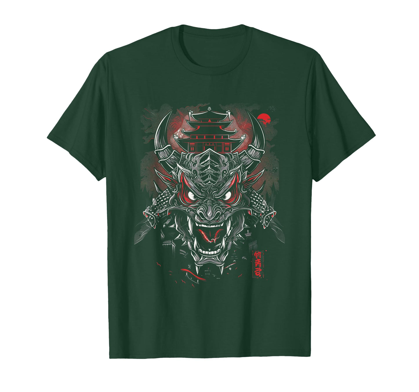 Anime Goth Japanese Oni Demon Dragon Samurai Fantasy Asian T-Shirt