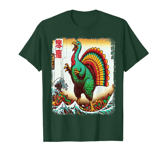 Turkey Day Kanagawa Wave Gobblezilla T-Shirt