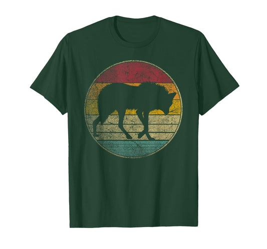 Maned Wolf - Retro Style Sunset Vintage 70s 80s 90s T-Shirt