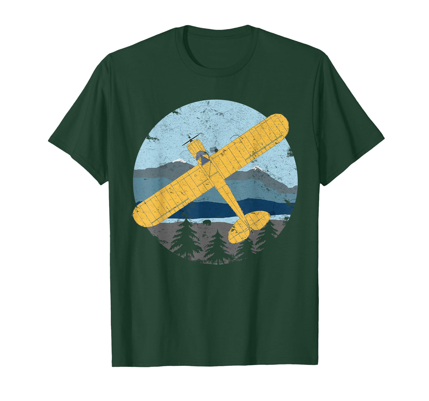 Cub Light Airplane Vintage Retro Bushflying Pilot T-Shirt