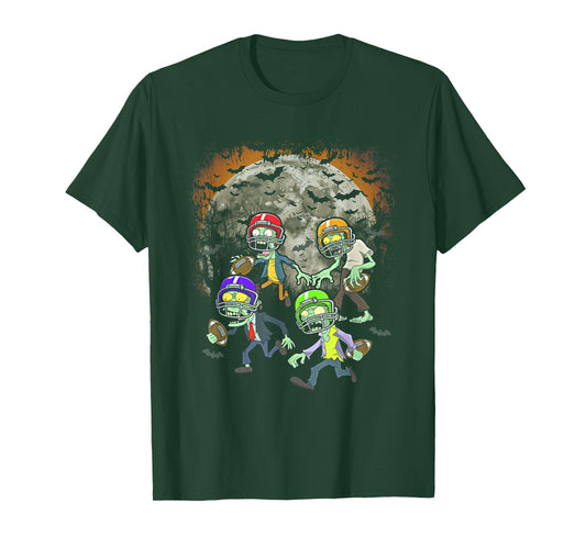 Football Zombie Player Halloween Spooky Football Team Sport T-Shirt