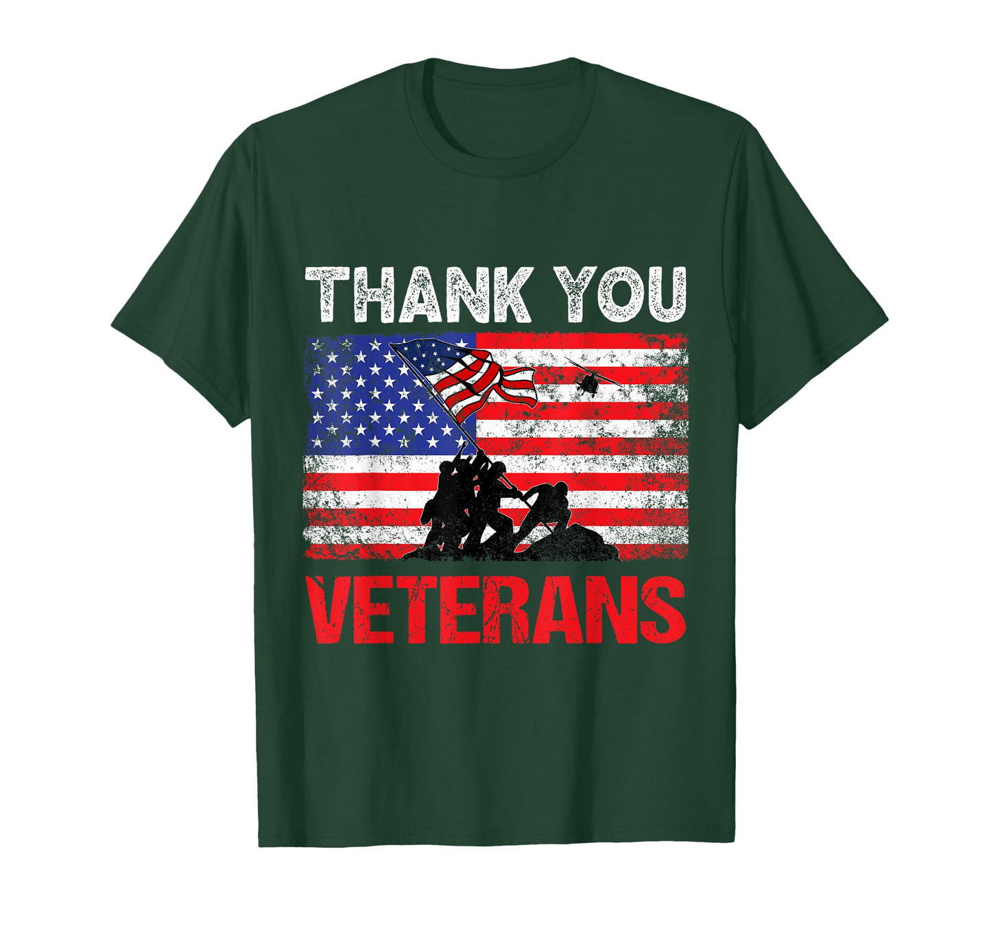 Thank You Veterans Service Patriot Veteran Day American Flag T-Shirt