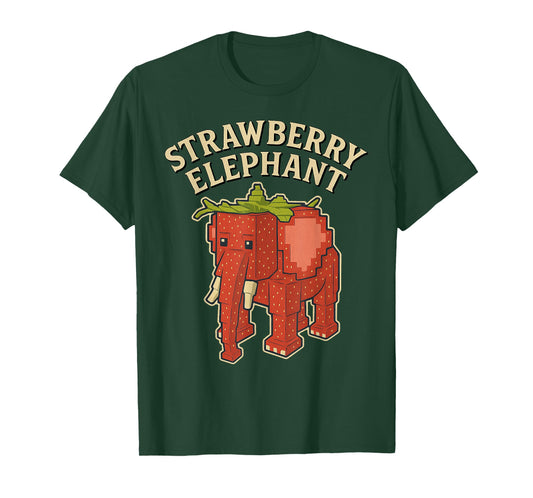 Strawberry Elephant Funny Italian Brainrot Kids Gaming Meme T-Shirt