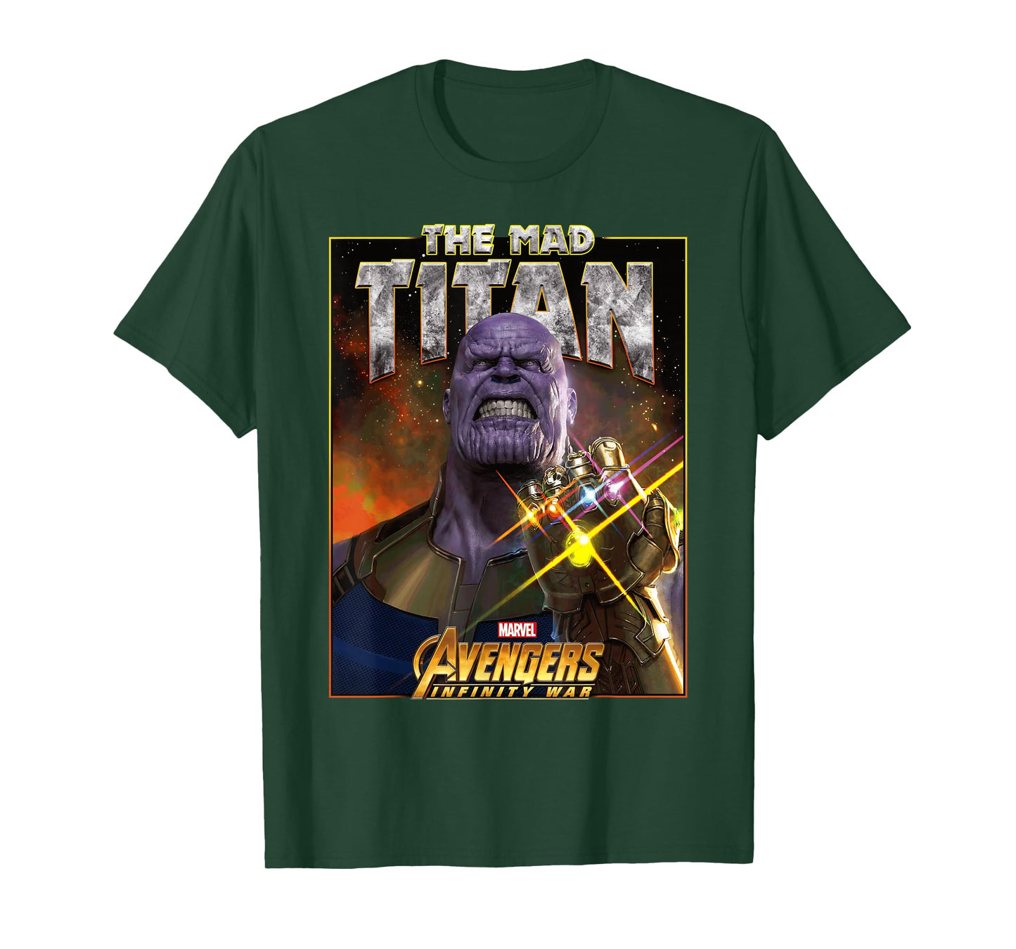 Marvel Infinity War Thanos Mad Titan Bling Graphic T-Shirt T-Shirt