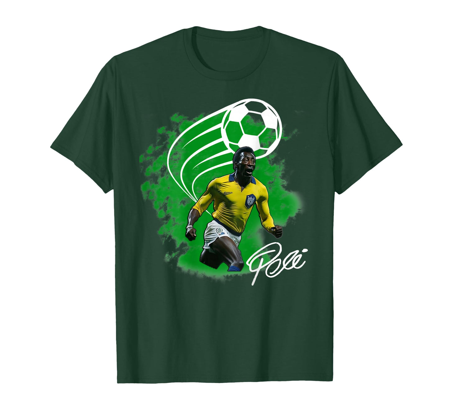 Pele_Brasil_004_Back Printed T-Shirt
