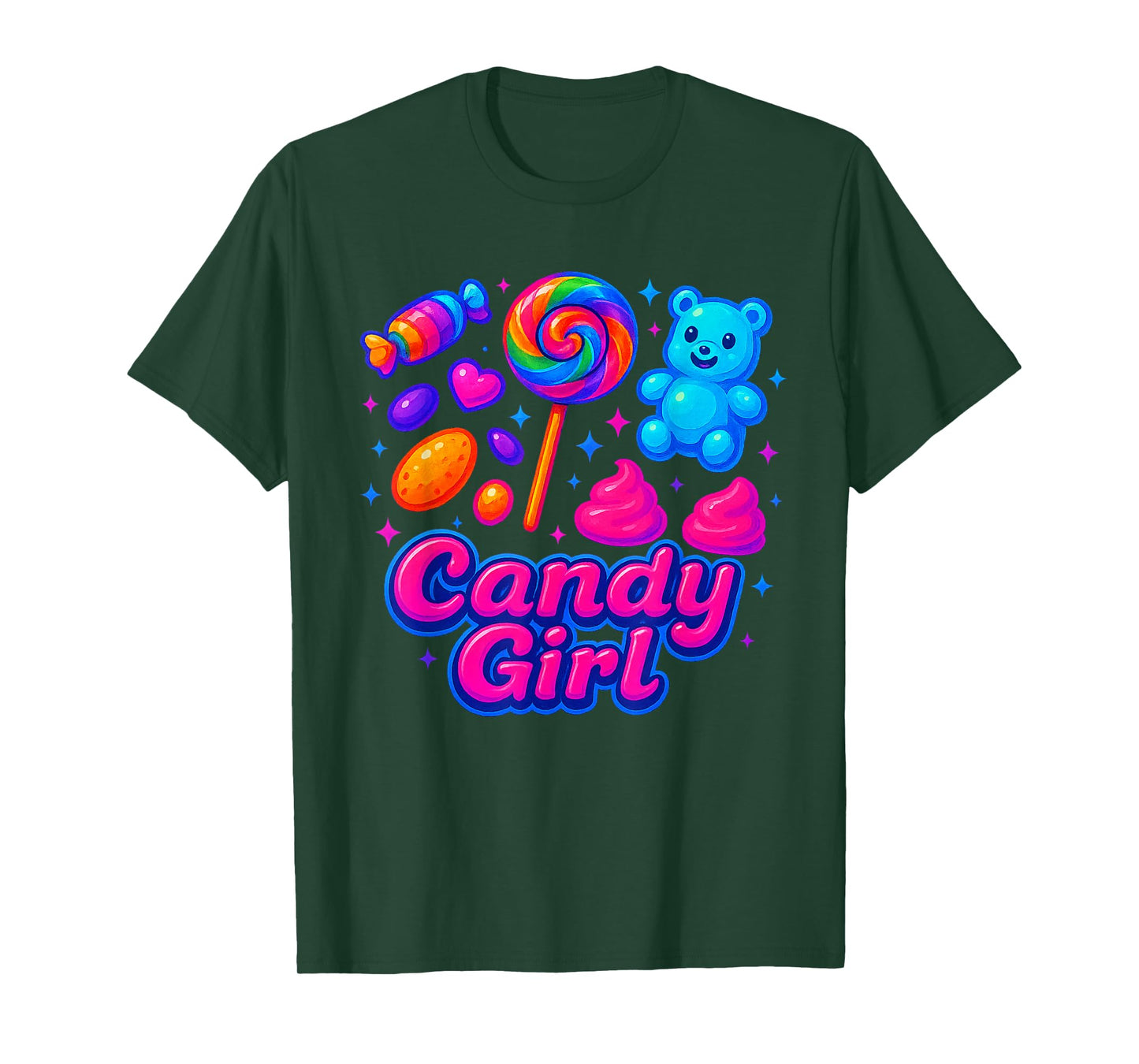 Candy Girl Sweet Lollipop Cotton Candy Cute Shirt T-Shirt