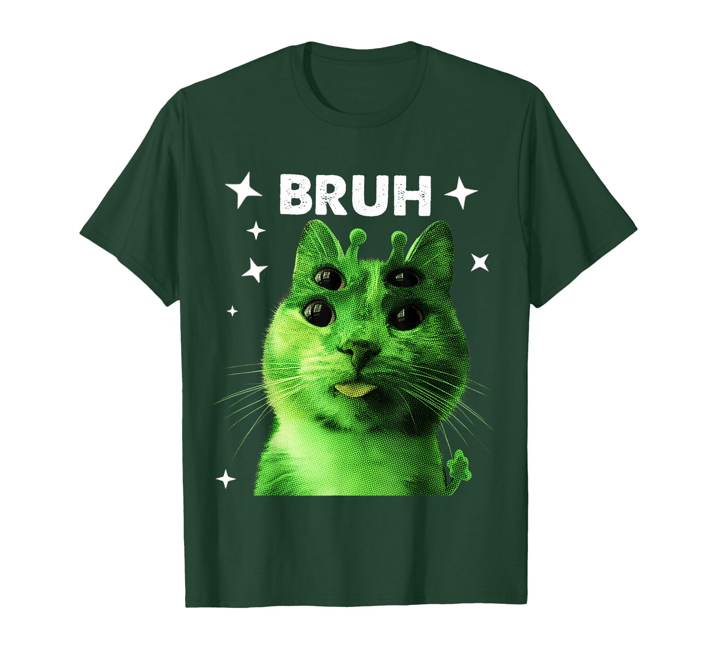 Cat Alien Y2K Cat Meme Funny UFO Kitty Gifts for Men Women T-Shirt