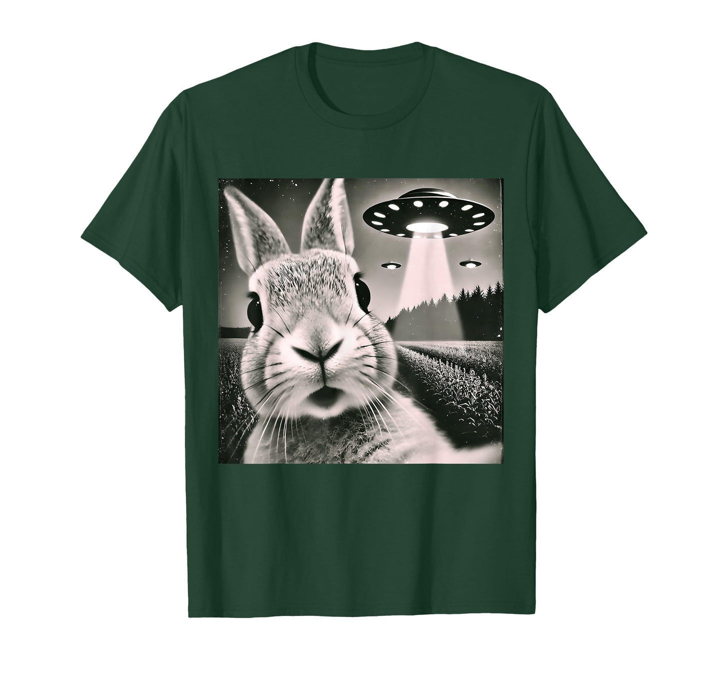 Funny Rabbit Bunny Selfie UFOs T-Shirt