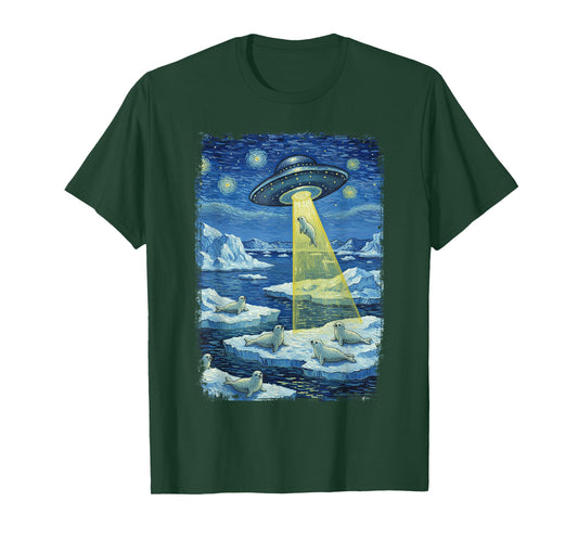 Alien Abduction Seal in Arctic T-Shirt