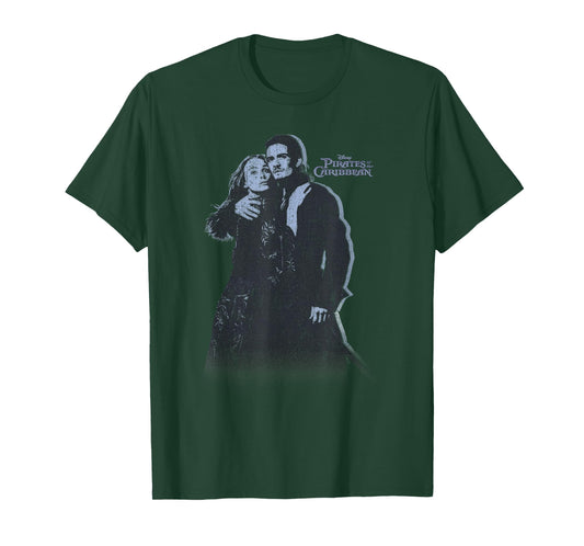 Disney Pirates of the Caribbean Will and Elizabeth Poster T-Shirt