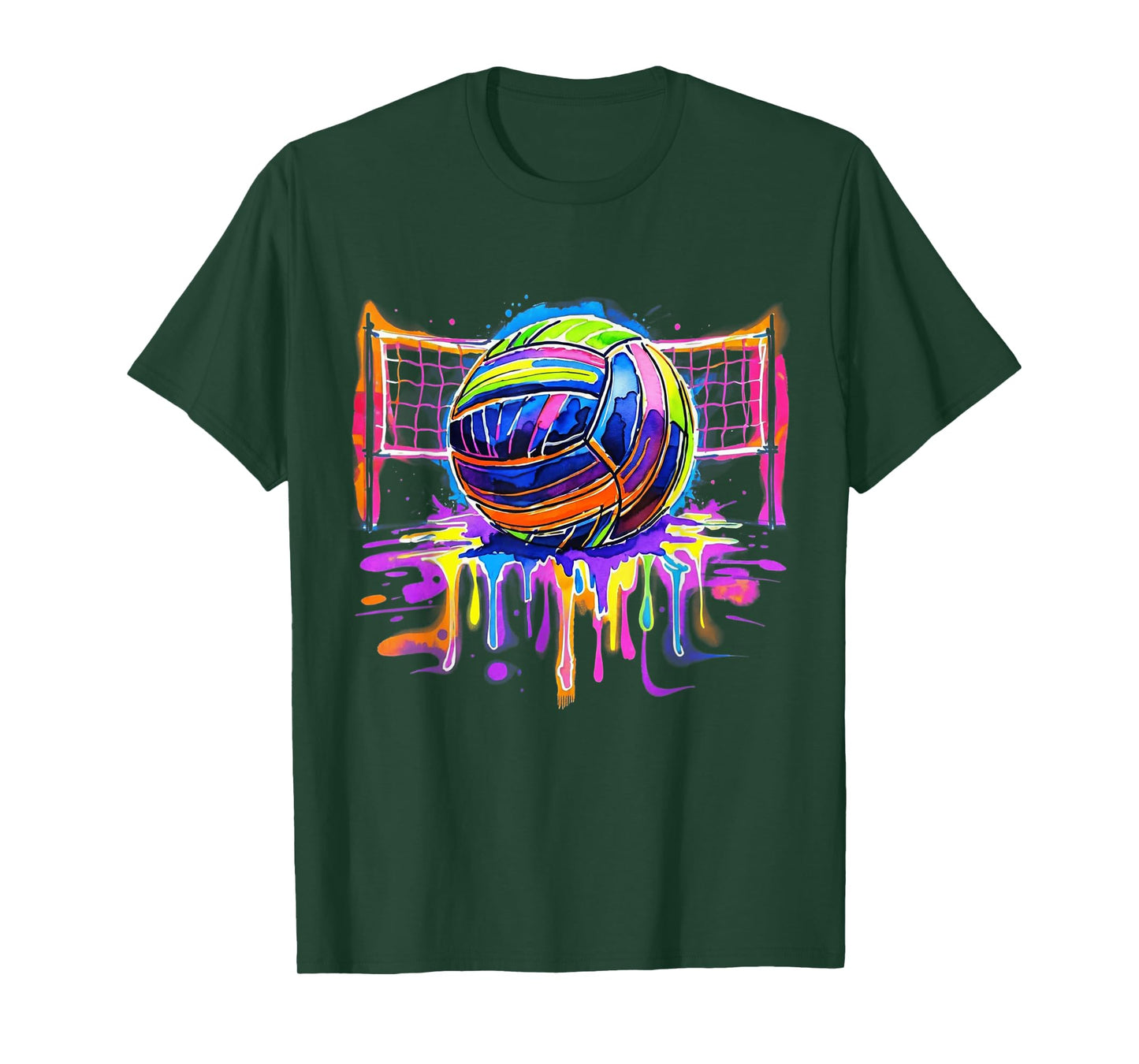 Volleyball Drip Game Day Sports Player Women Teens Girls T-Shirt