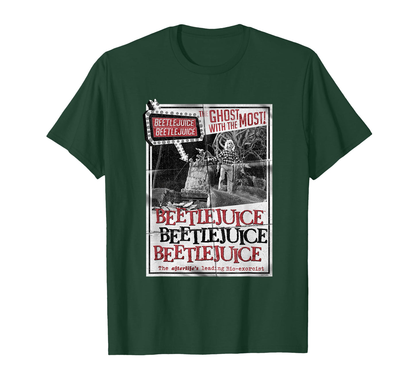 Beetlejuice Vintage Retro Ghost With The Most Faded Flyer T-Shirt