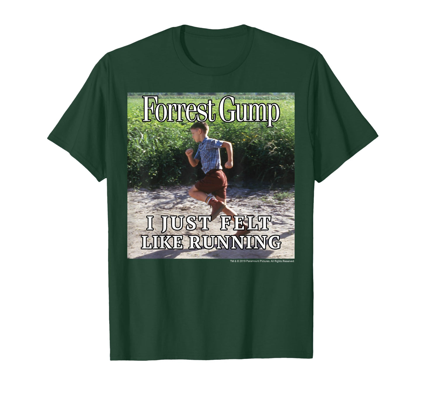 Forrest Gump Just Felt Like Running Photo Panel T-Shirt