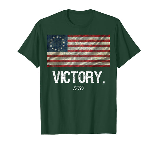 Betsy Ross Flag Shirt Revolution Victory 1776 American Flag Women Men T-Shirt