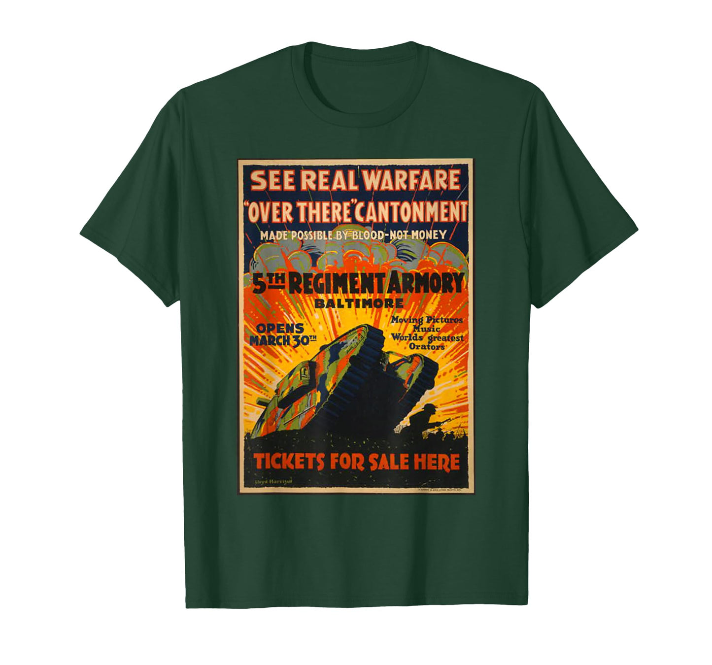 Vintage WW1 T-Shirt WWI Retro Poster World War Advertising T-Shirt