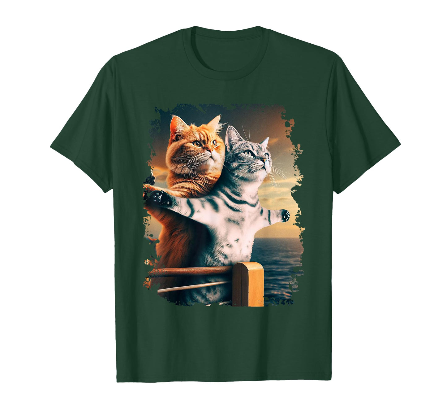 Titanic Meme Shirt for Kids Girls Funny Tee Cat Titanic T-Shirt