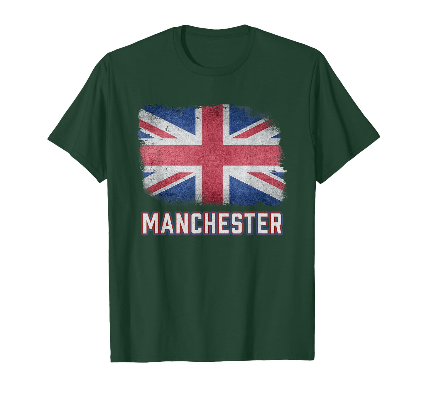 Manchester British United Kingdom Flag Vintage UK Souvenir T-Shirt