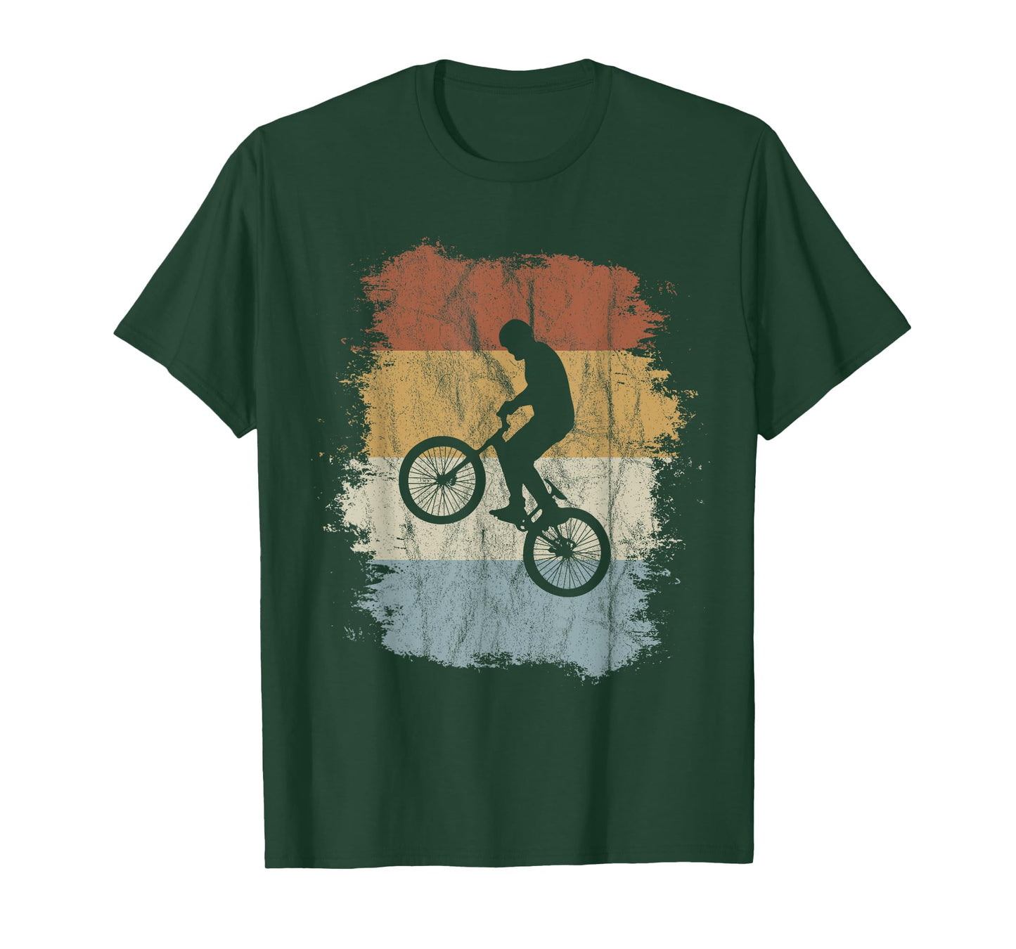 Rad Eighties Retro Bike Silhouette BMX Wheelie T-Shirt