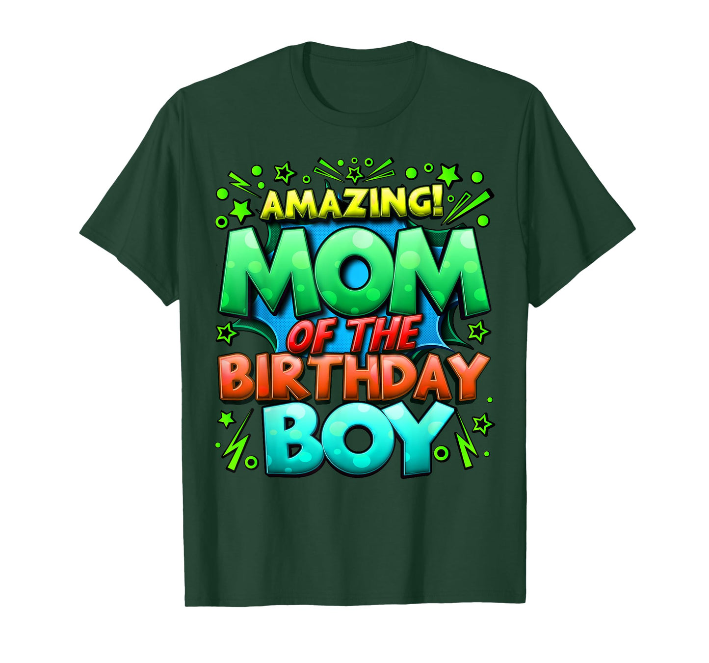 Mom of the Birthday Boy Matching Family Mommy T-Shirt