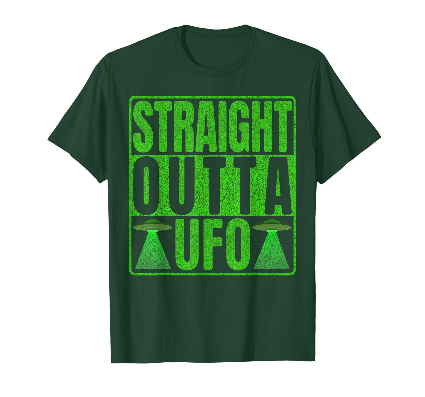 Straight Outta UFO Abduction Space Ship Humor Funny Aliens T-Shirt