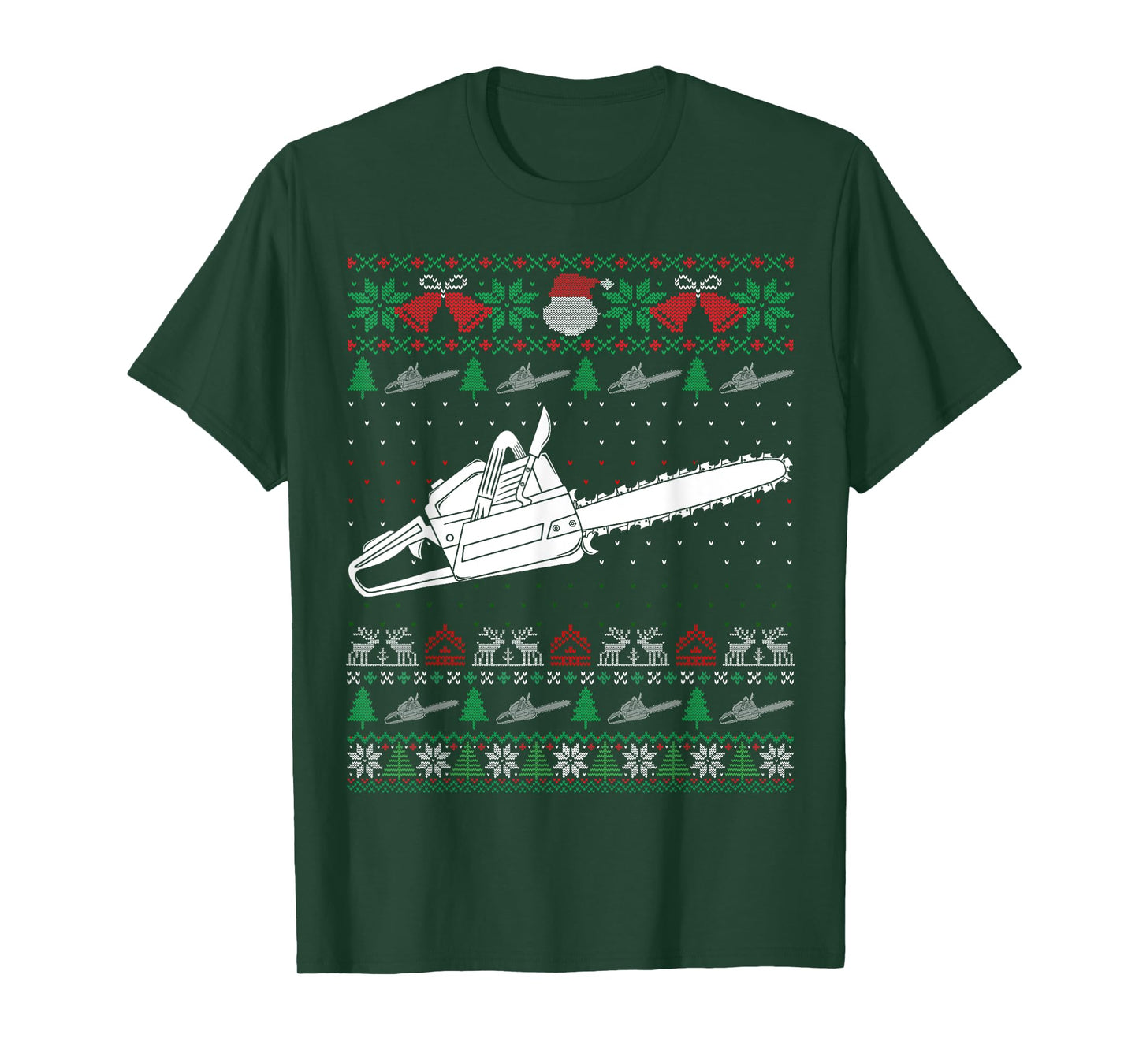 Funny Christmas Chainsaw Lovers Ugly Xmas Sweater Pajamas T-Shirt