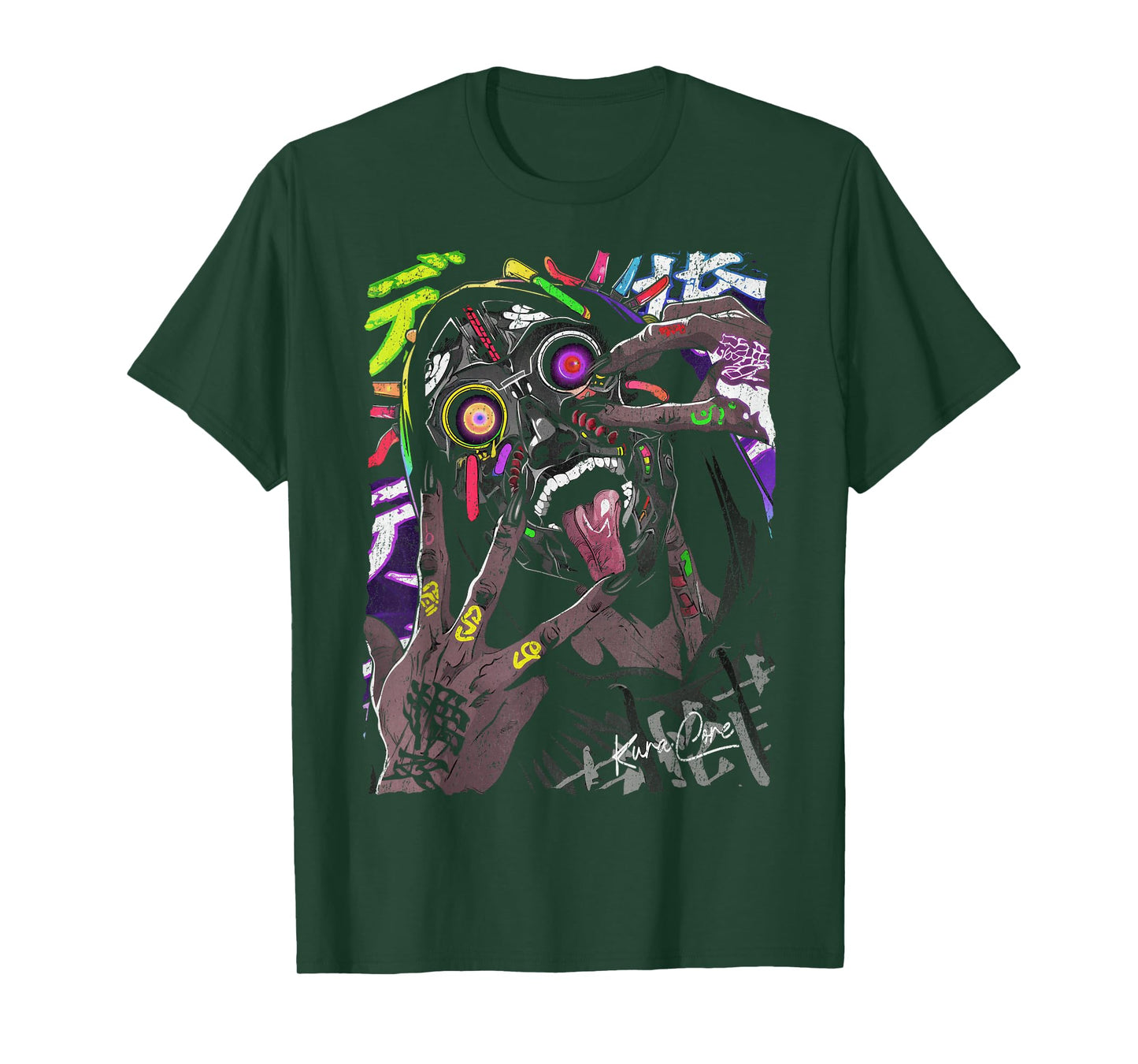 Japanese Streetwear Cyberpunk Y2K Techwear Retro Manga Anime T-Shirt