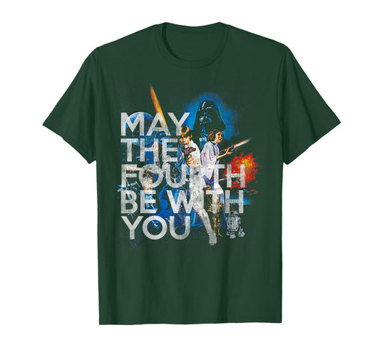 Star Wars May The Fourth Be With You Vintage Disney+ T-Shirt