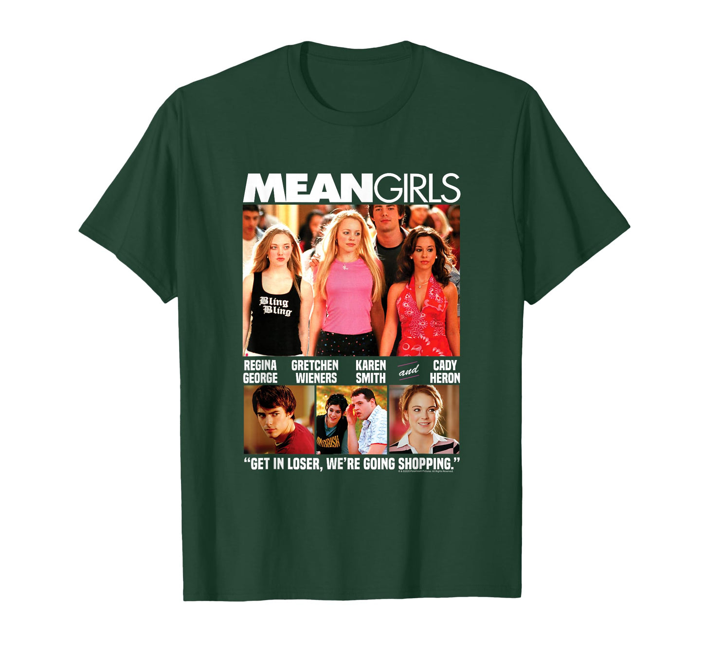 Mean Girls Movie Poster Photo Collage Y2K Movie T-Shirt