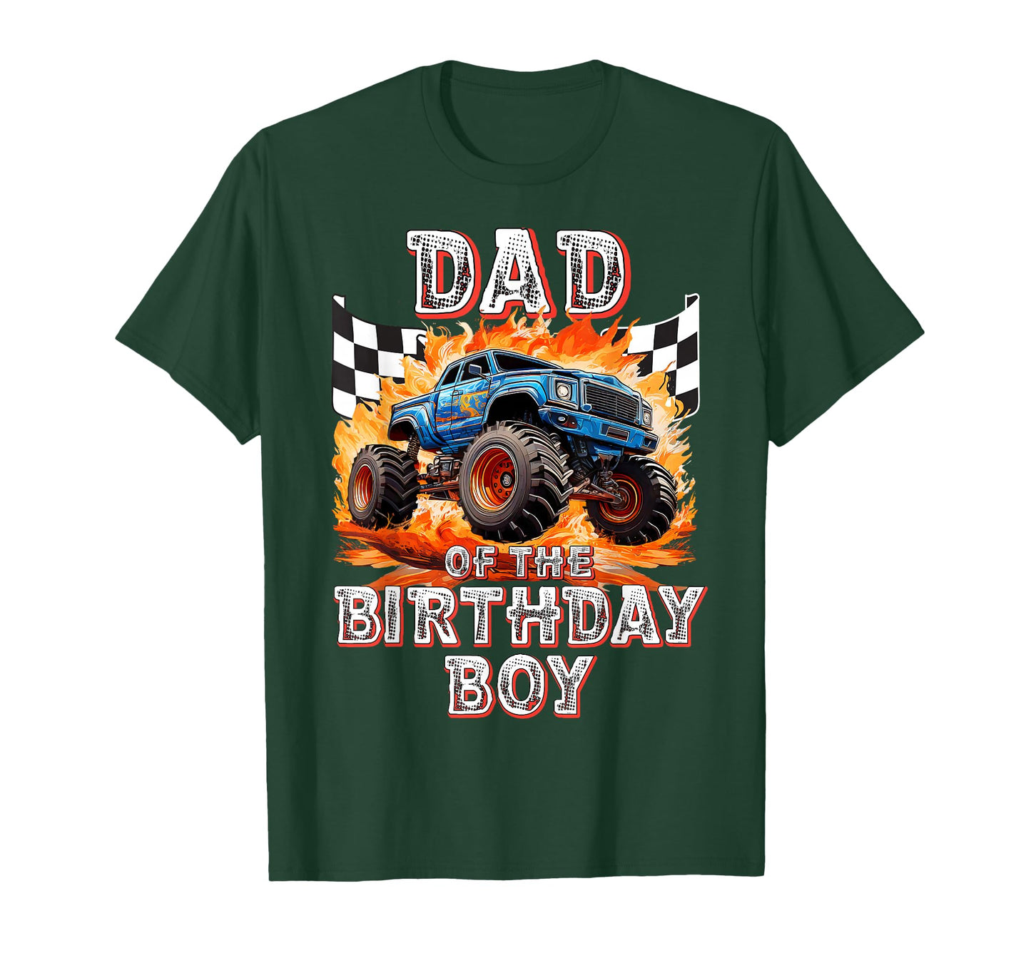 Dad of the Birthday Boy Monster Truck Birthday T-Shirt