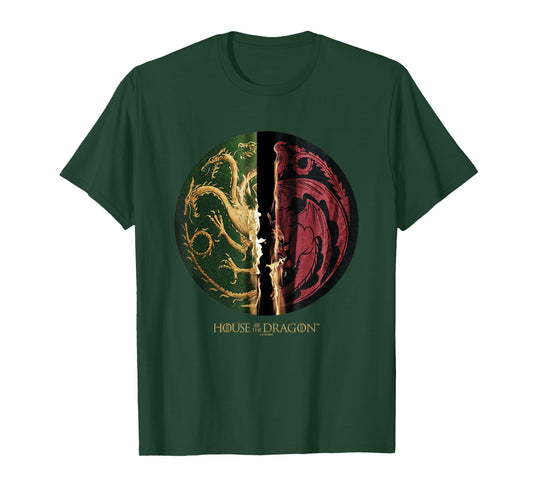 House of the Dragon Green VS Black House Targaryen Emblem T-Shirt