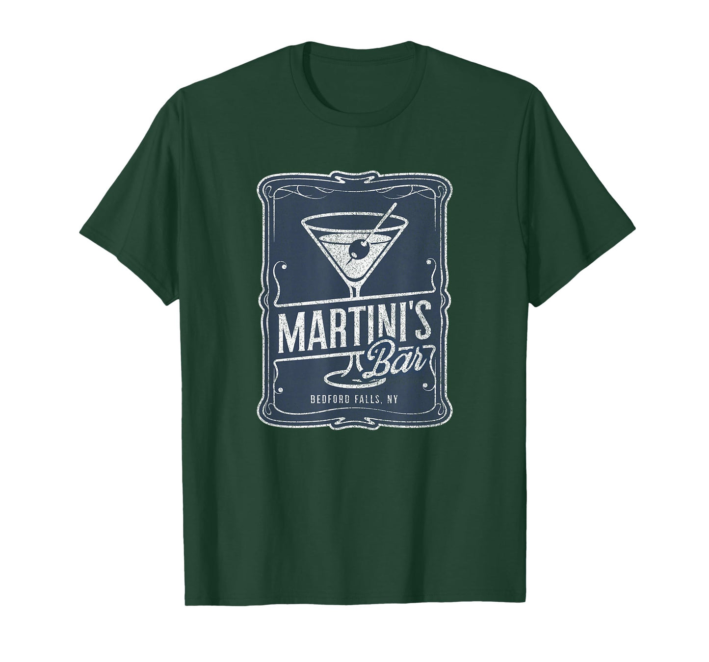 Martini’s Bar Retro Design, Vintage Bedford Falls Cocktail T-Shirt