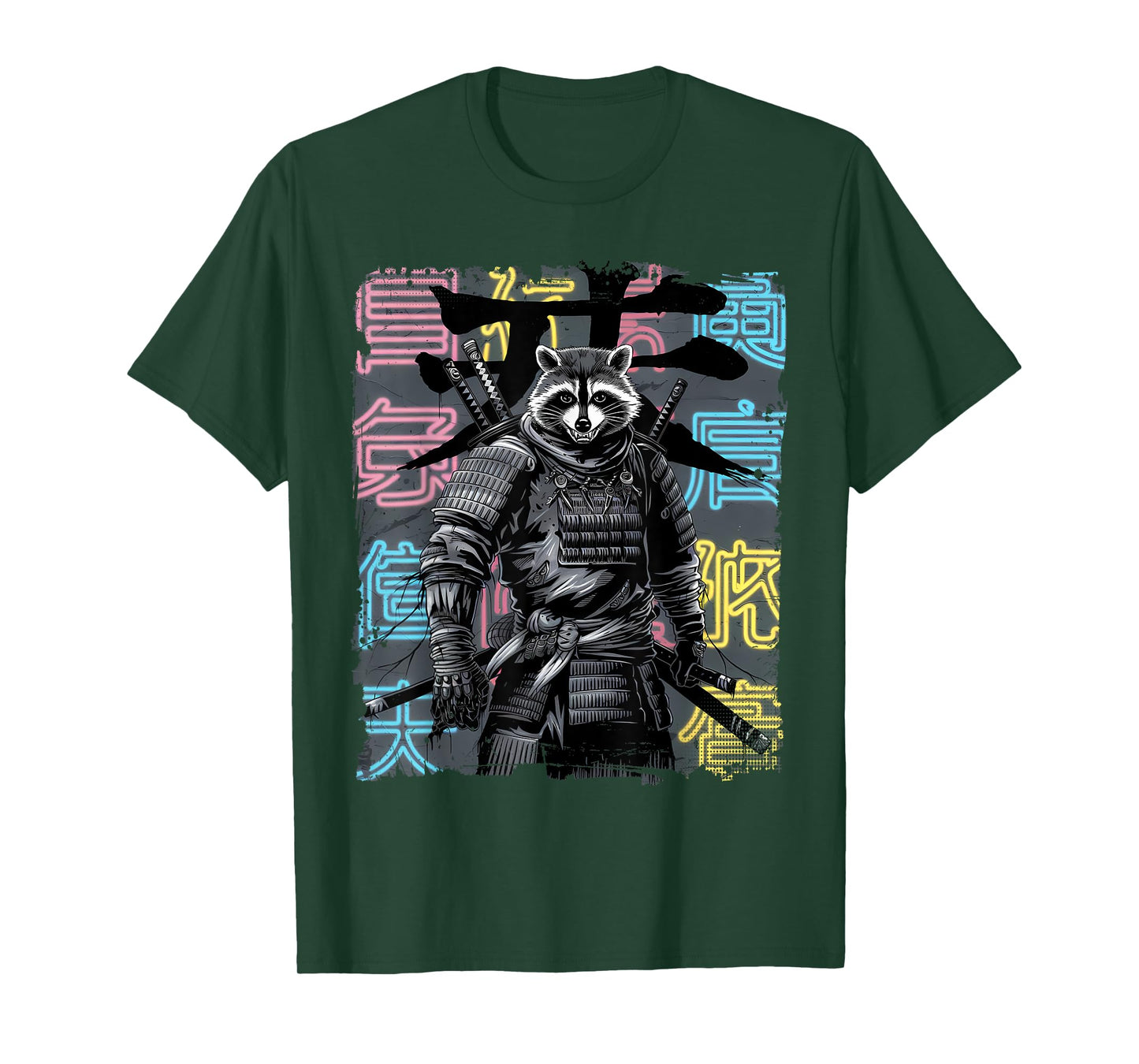 Racoon Samurai Japanese Warrior Anime Ninja T-Shirt