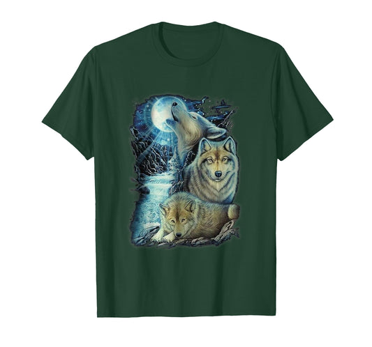 Vintage wolf mens Shirt wolf women Lovers for boys and girls T-Shirt
