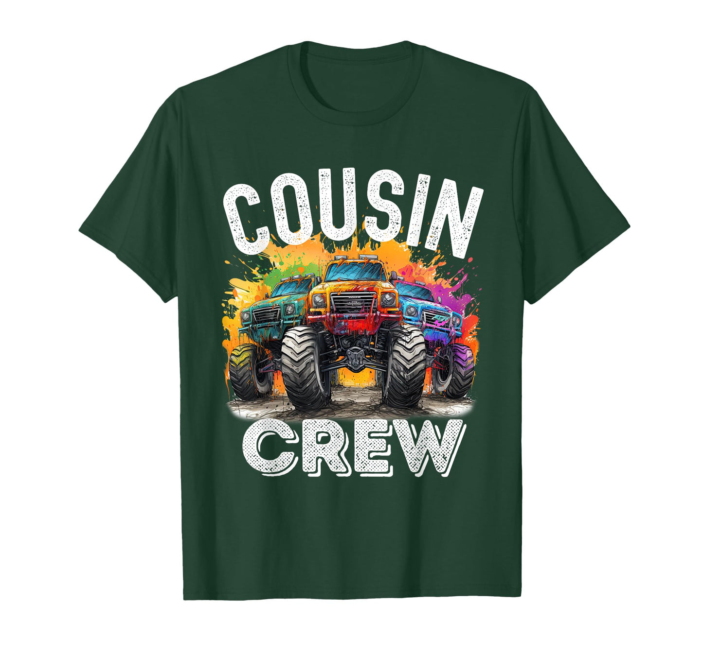 Cousin Crew Monster Truck Squad Boy Matching Family T-Shirt