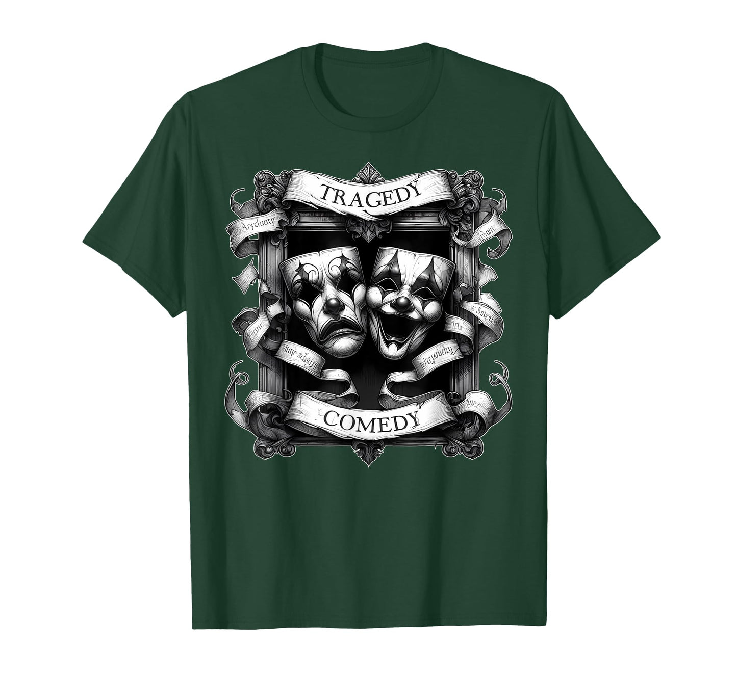 Comedy Tragedy Masks Theater & Drama Thespian Mask Art T-Shirt