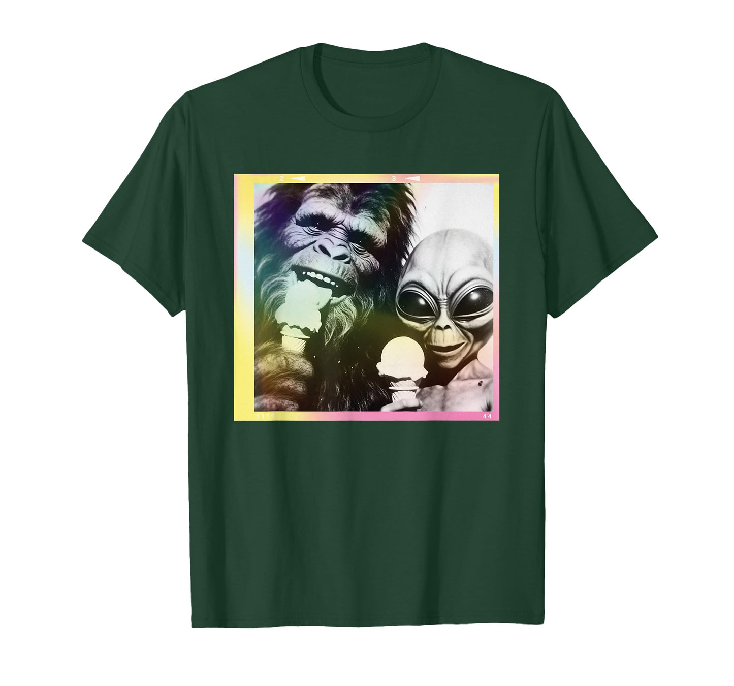 Ice Cream Funny Bigfoot Alien Sasquatch Cryptid Novelty Gift T-Shirt