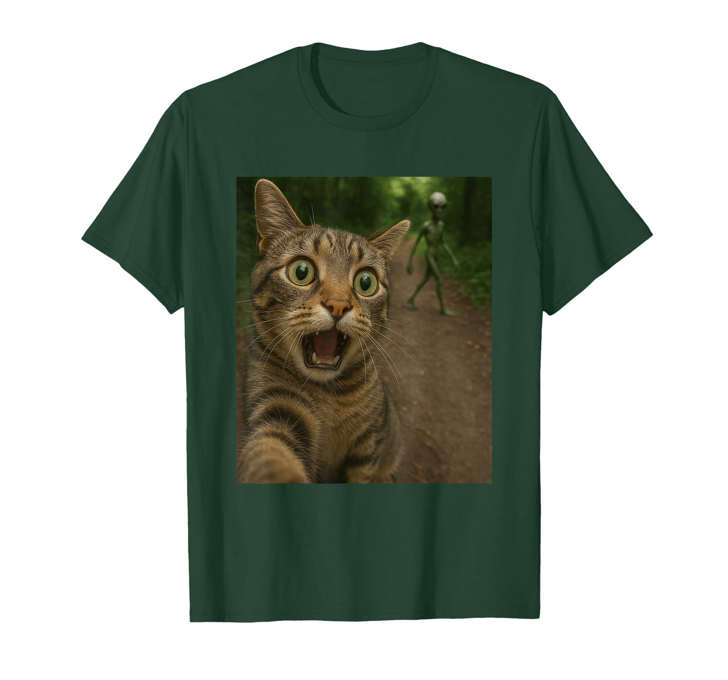 Cat Selfie, Alien, Funny T-Shirt