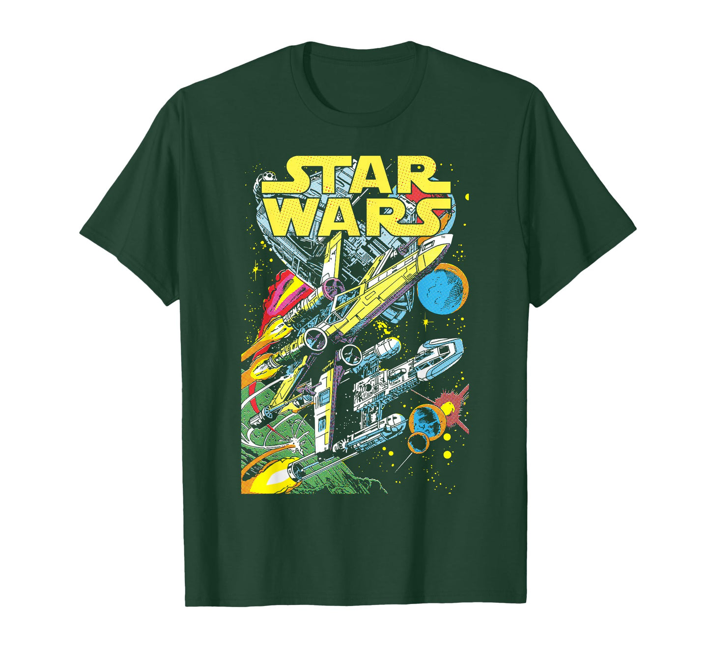 Star Wars Rebel X-Wing Y-Wing Getaway Comic Graphic T-Shirt T-Shirt