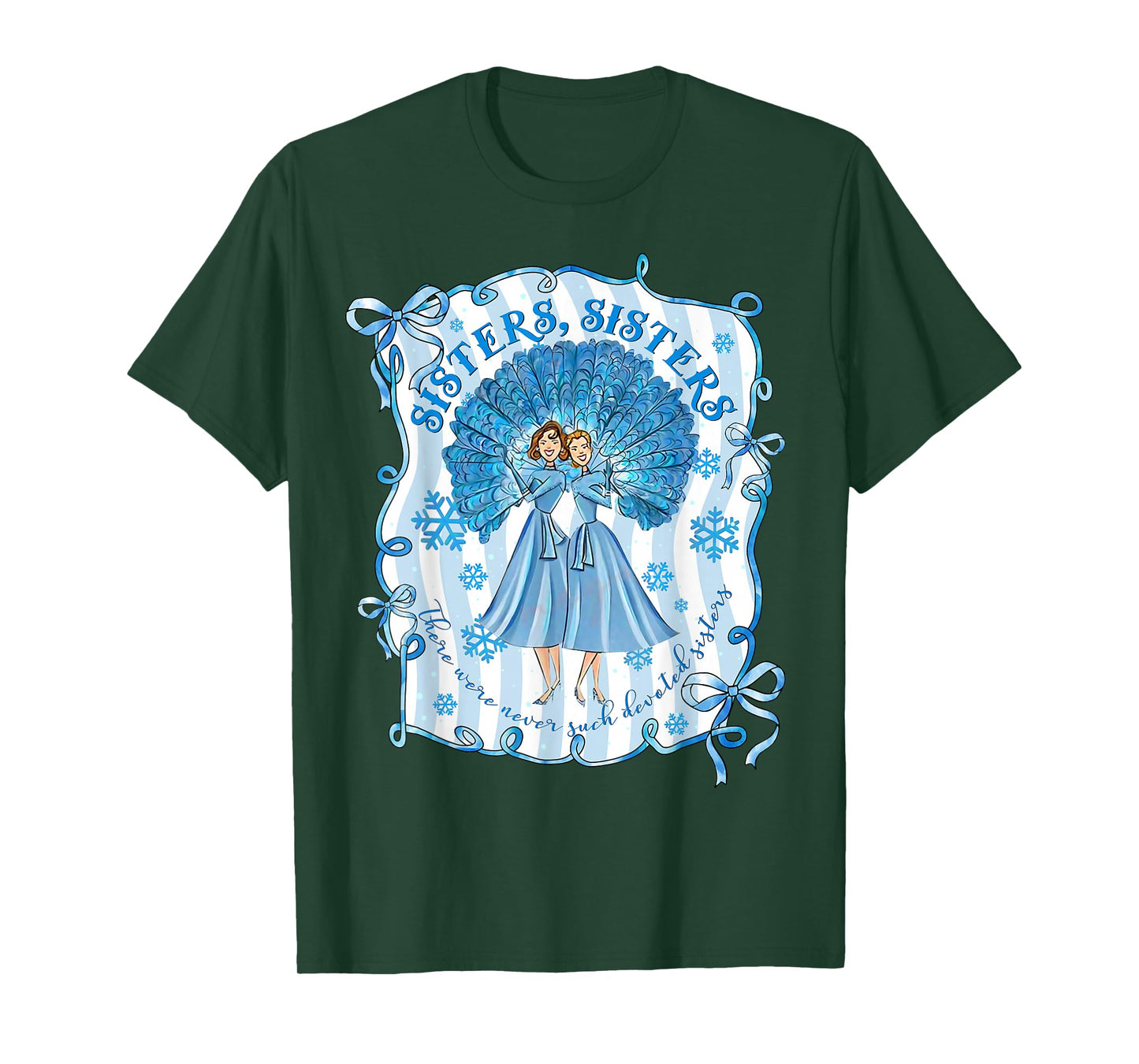 Sisters White Xmas Merry Christmas Xmas Snow Family Holiday T-Shirt