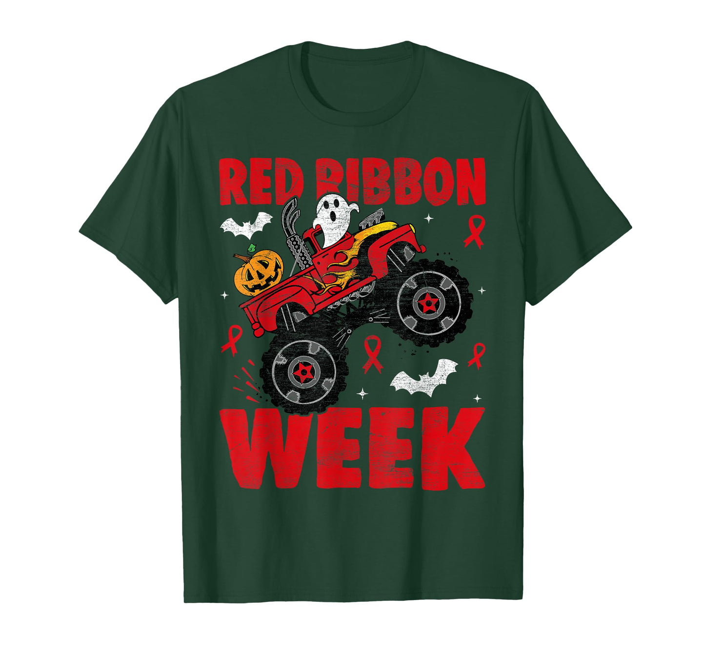 Red Ribbon Week Awareness Halloween Women Men Toddler Kids T-Shirt