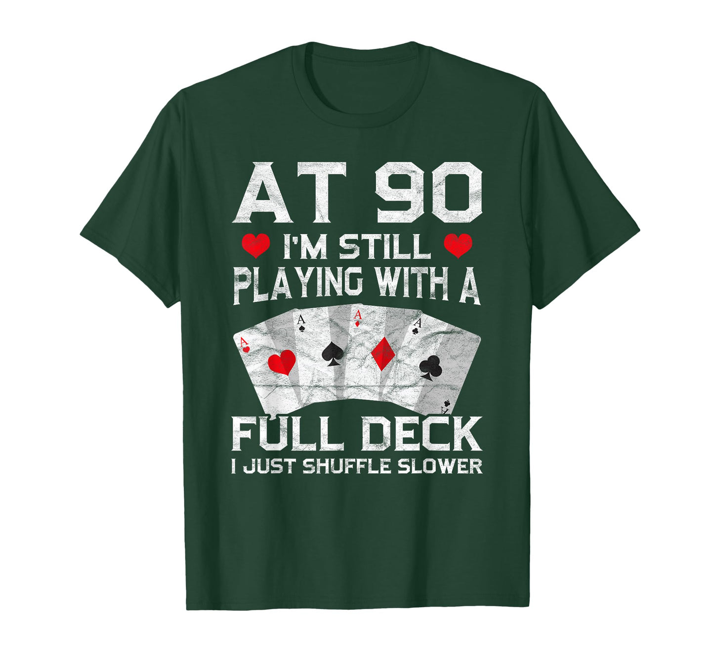 Full House Card Hand 90th Birthday 90 Year Old Cards Gift T-Shirt