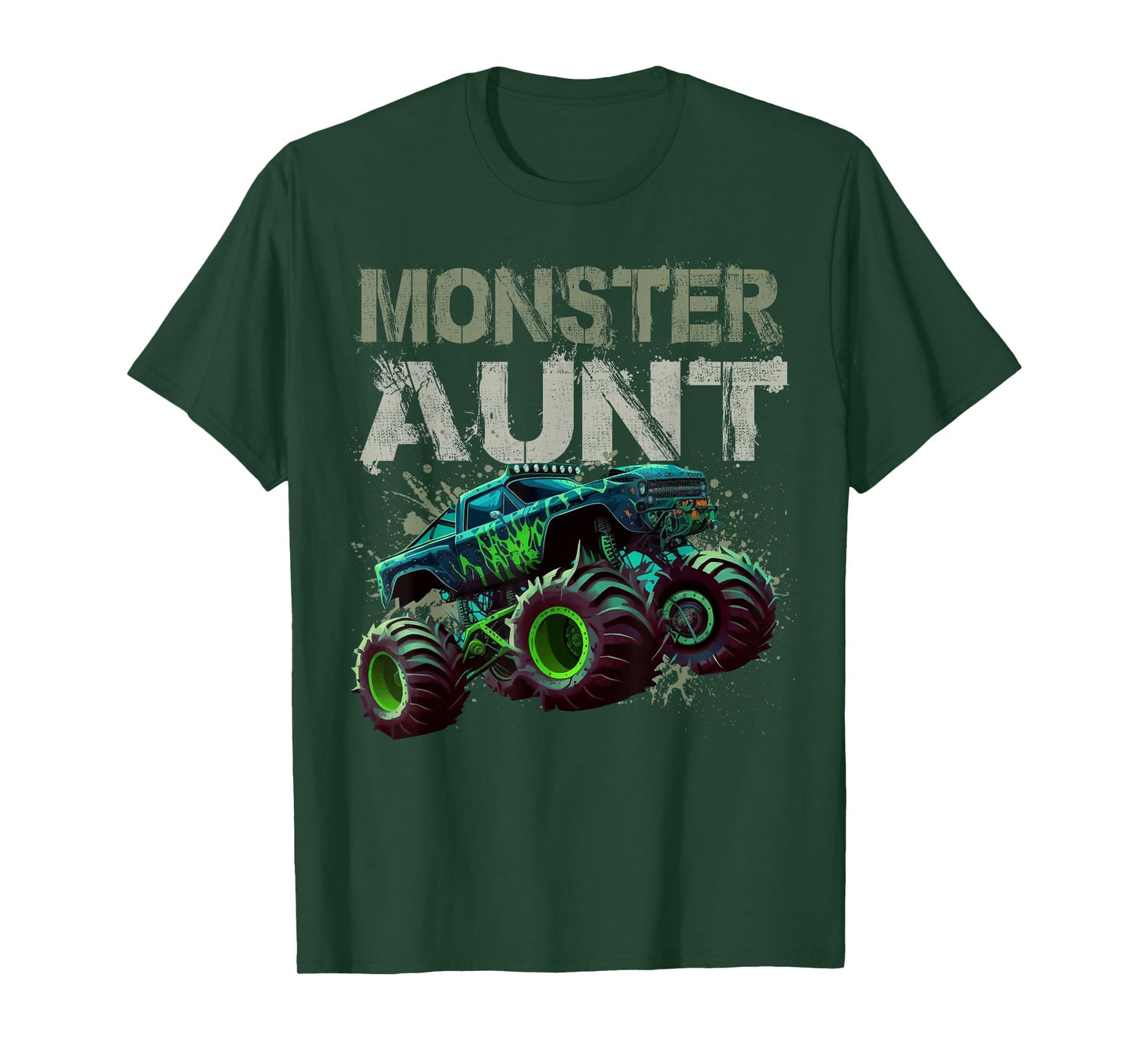 Monster Truck Aunt Family Matching Monster Truck Lovers Gift T-Shirt