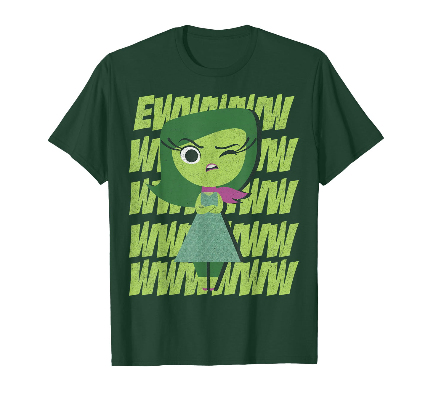Disney Pixar Inside Out Disgust Ewww Retro Text Stack T-Shirt