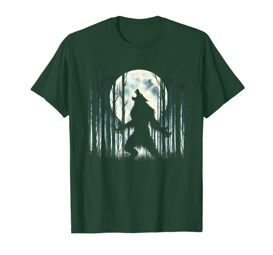 Werewolf Howling At Full Moon - Alpha Wolf Meme Literally Me T-Shirt