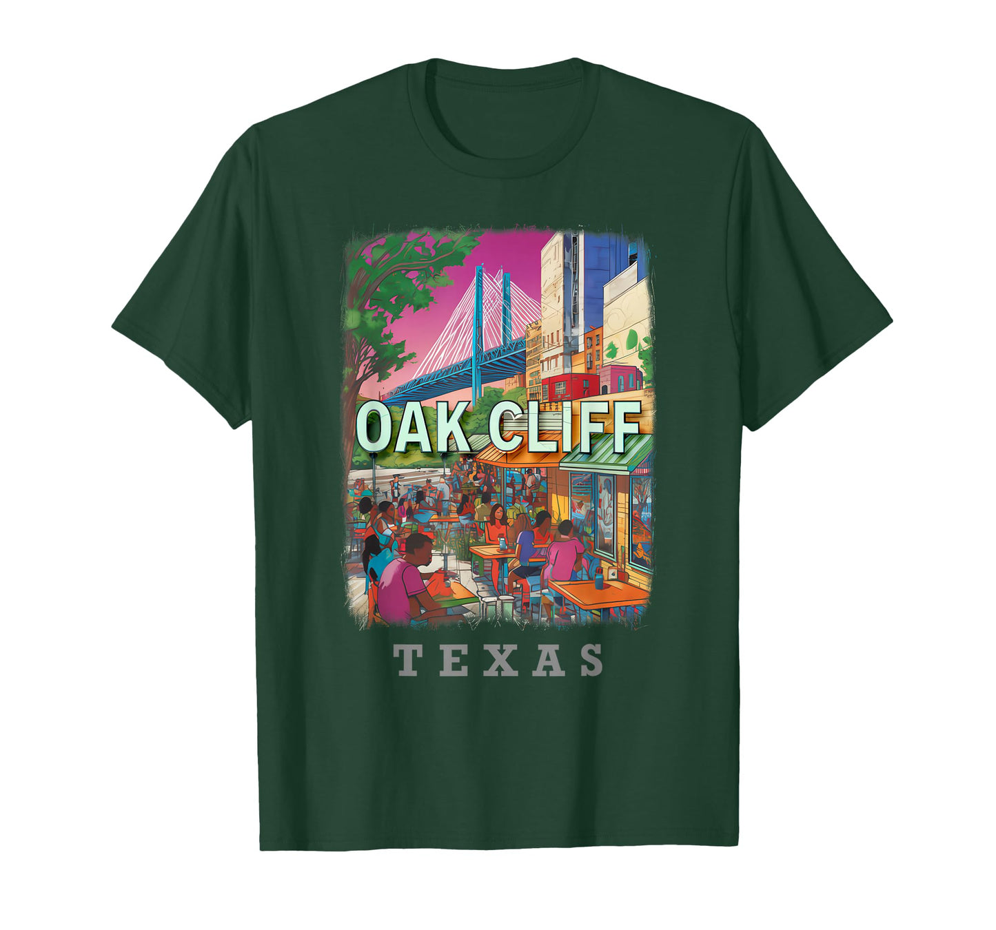 Oak Cliff Texas TX Vibrant Downtown SD539 T-Shirt