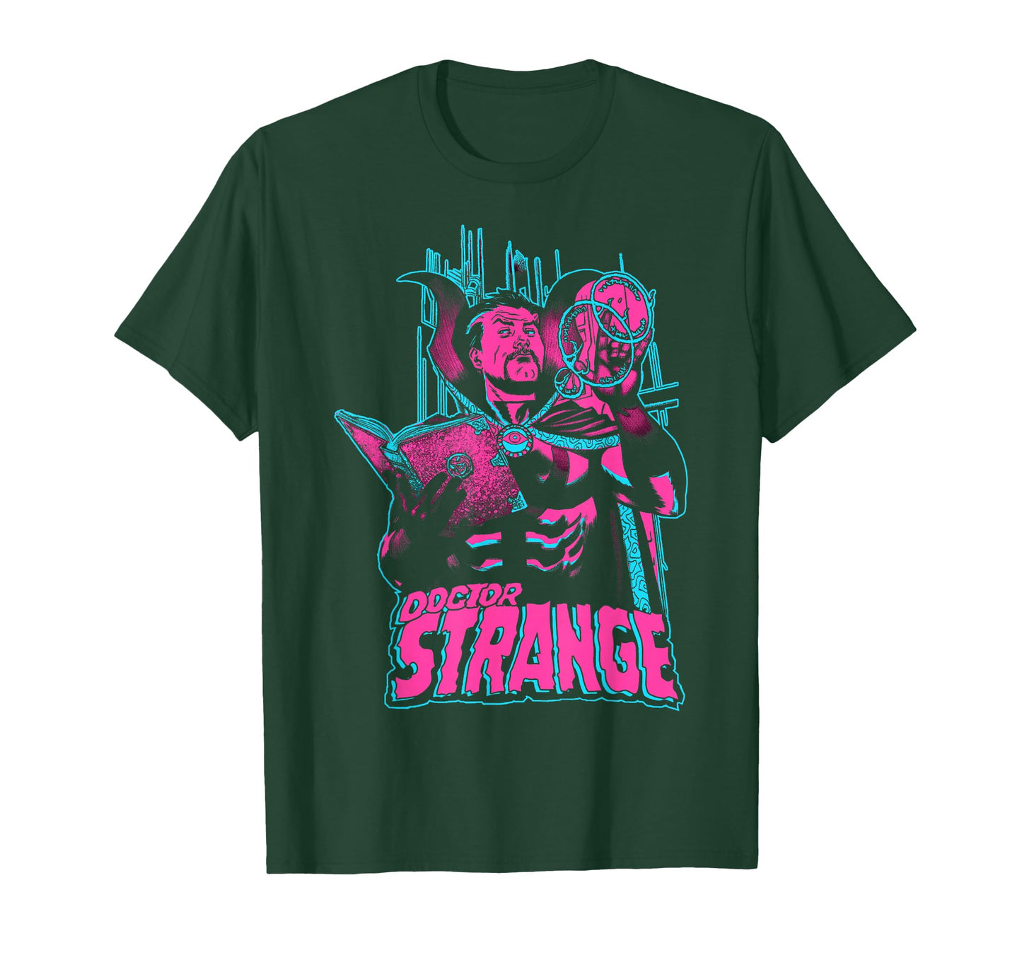 Marvel Doctor Strange Retro Colorful Spell Portrait T-Shirt