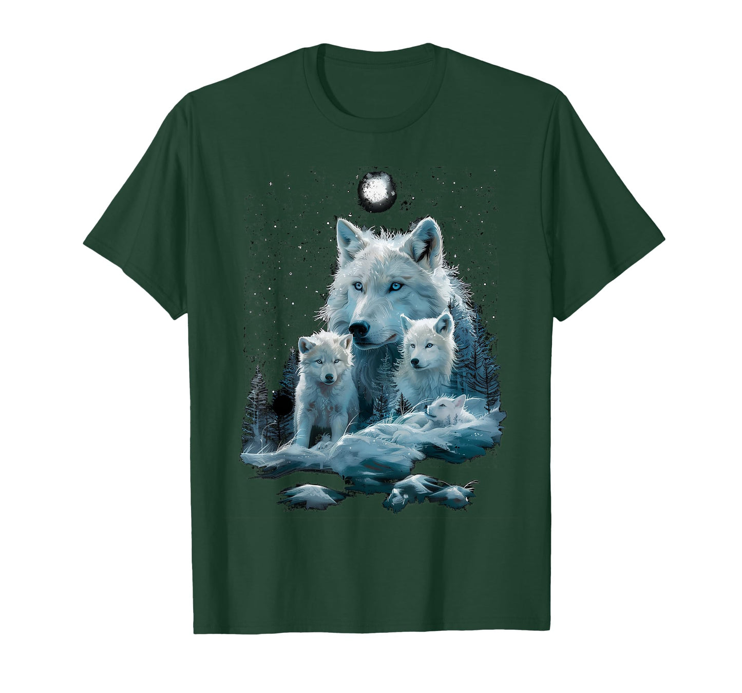 Mommy Wolf Snow Graphic Wolf Lovers Mother's Day Christmas T-Shirt