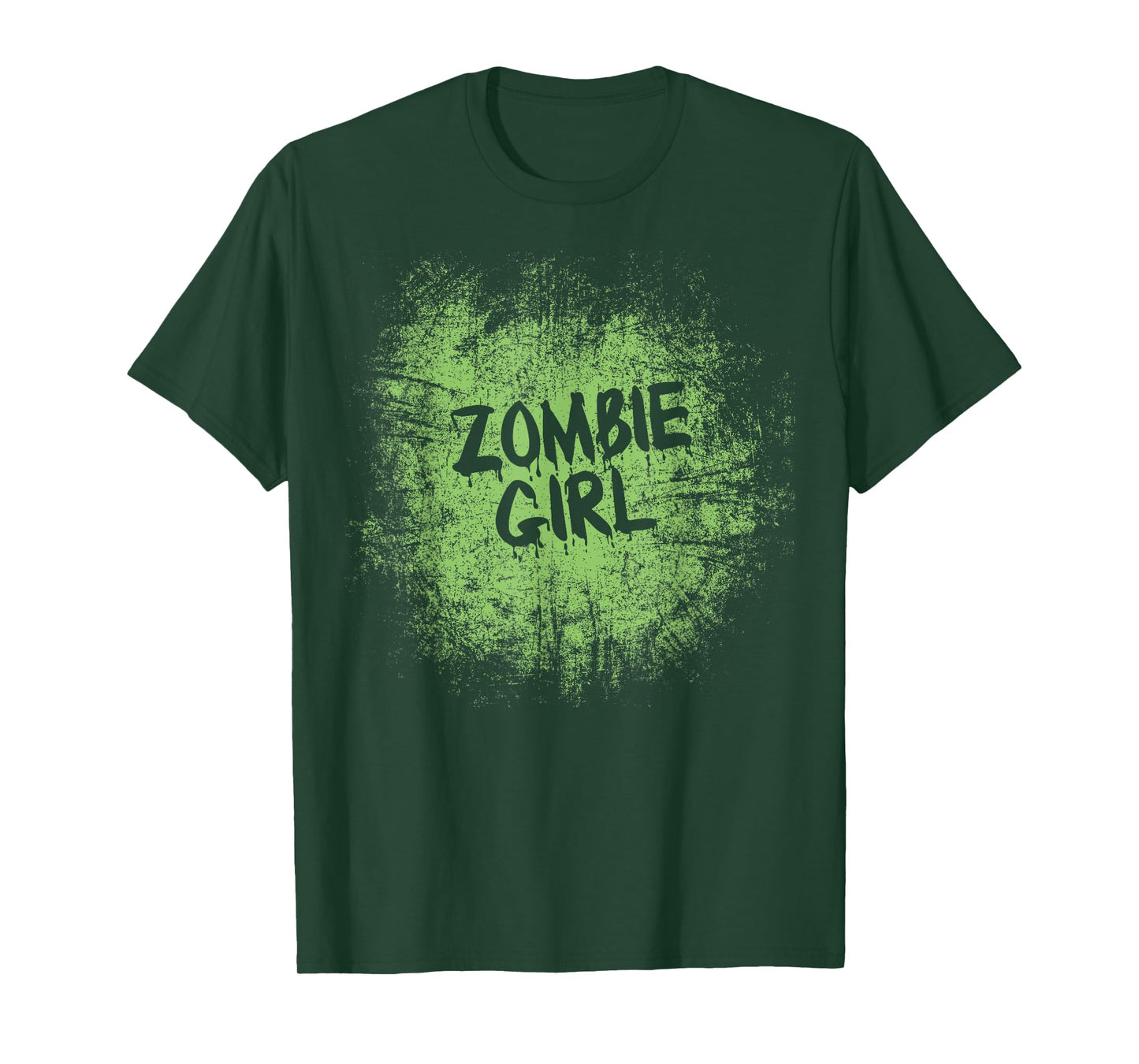 Zombie girl cool lazy halloween costume zombies family girls T-Shirt