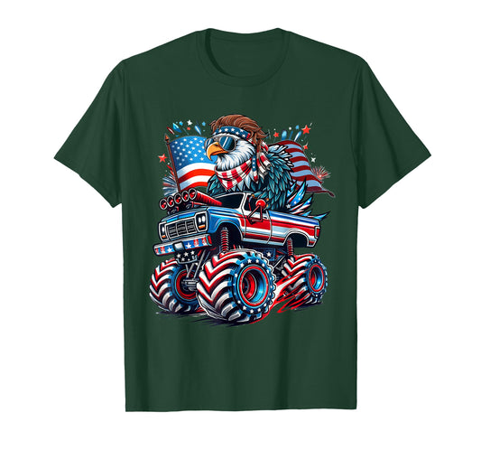 4th of July USA American Flag Bald Eagle Patriotic Eagle T-Shirt